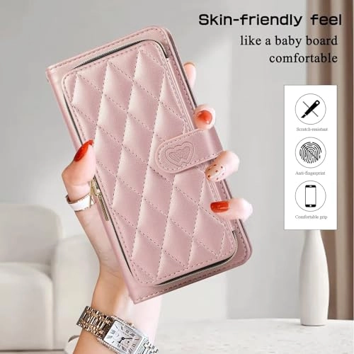 Case for Xiaomi Redmi Note 12 Pro 5G - Faux Leather Zipper Purse Wallet Phone Cover