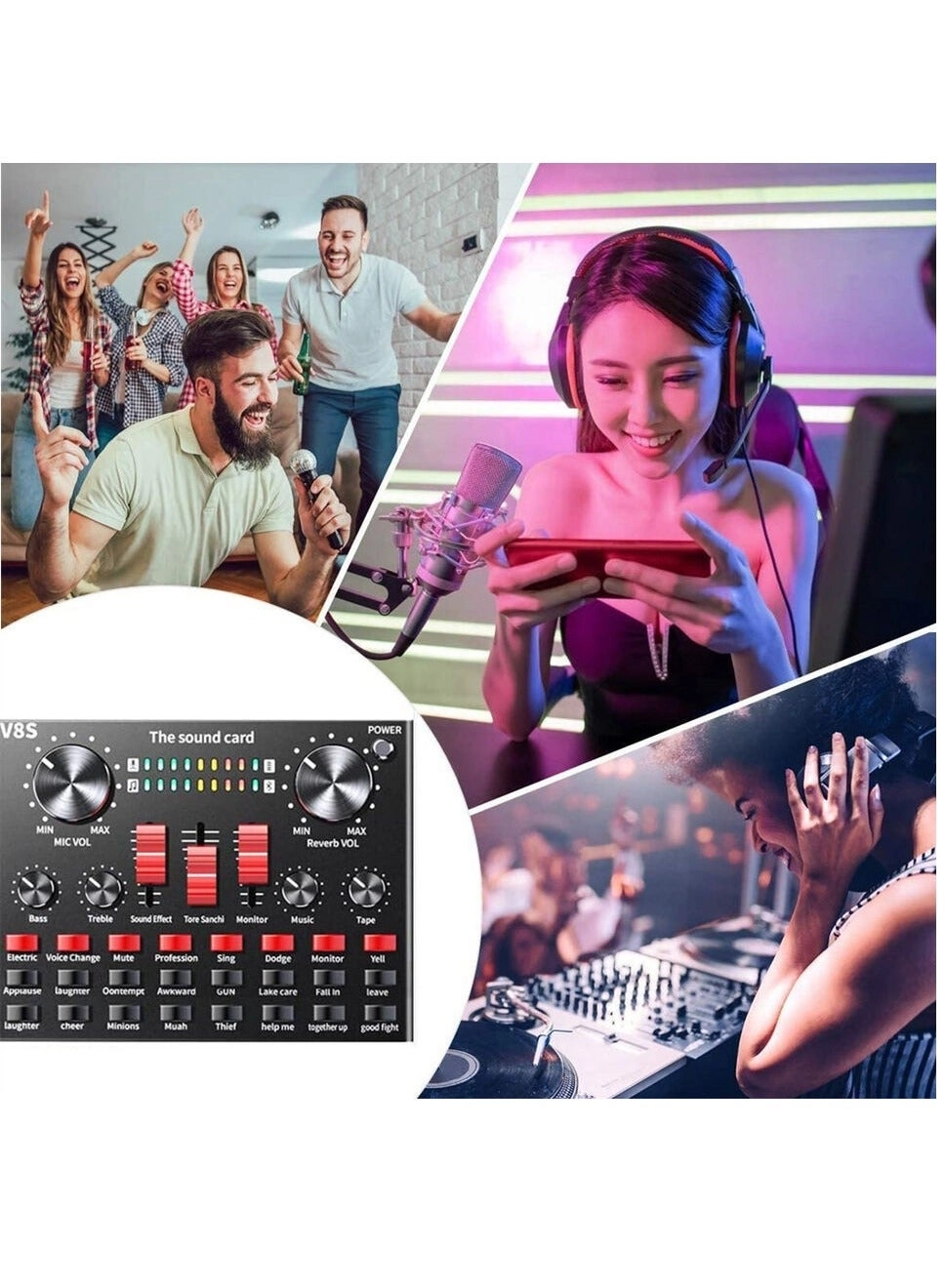 BM-800 + V8S Wired Microphone Studio Recording Broadcasting Set