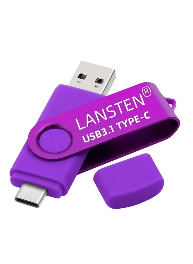 LANSTEN USB C Flash Drive - USB 3.1 USB-C USB-A 256GB