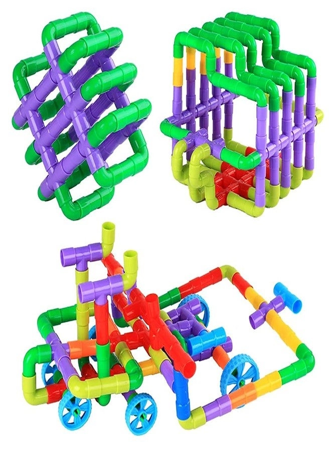 Unbreakable Plastic Pipe Puzzle - 3-8 Years Old 85 Piece
