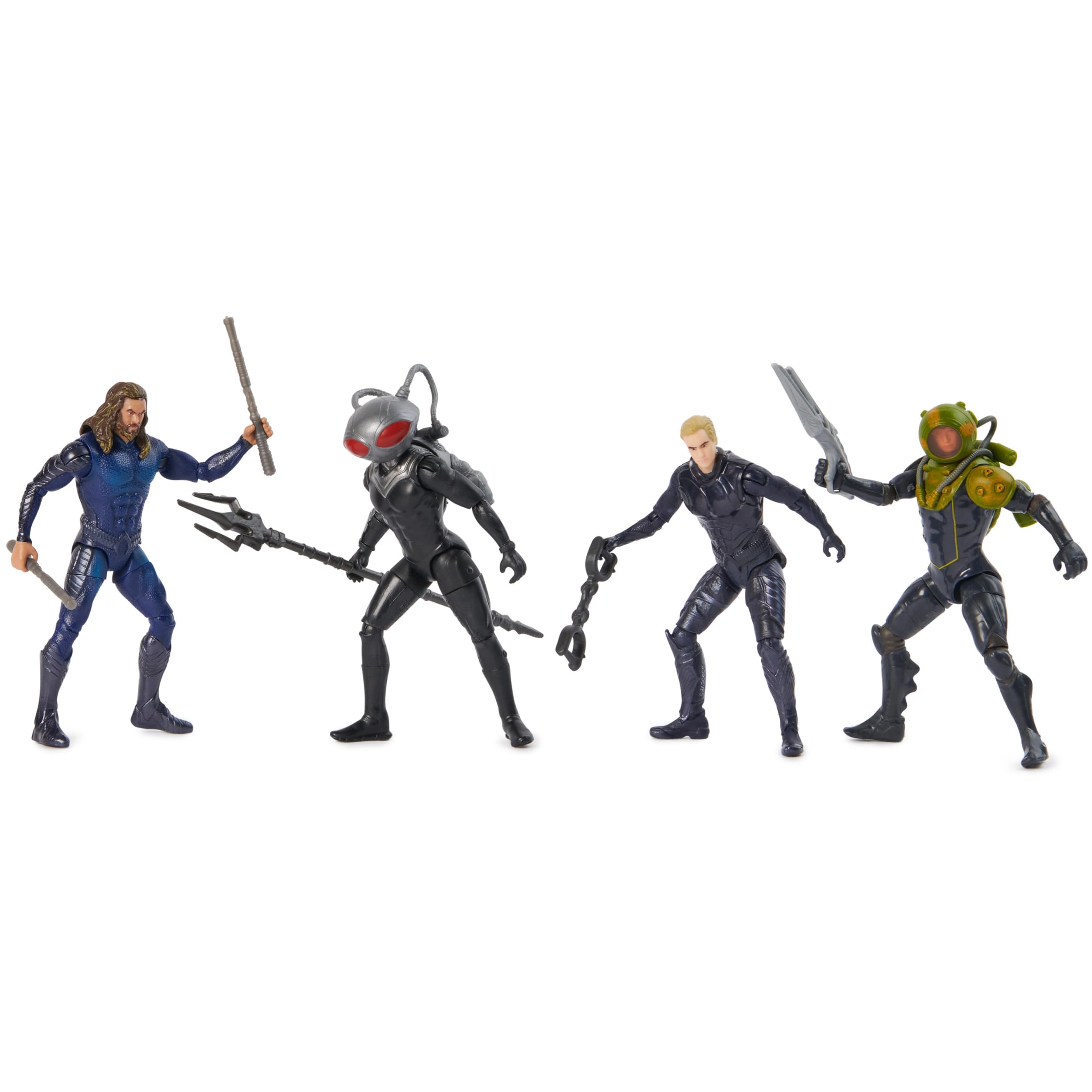 Spin Master Aquaman - 4-inch + Black Manta + Orm + Manta Man - Action - 4 pcs