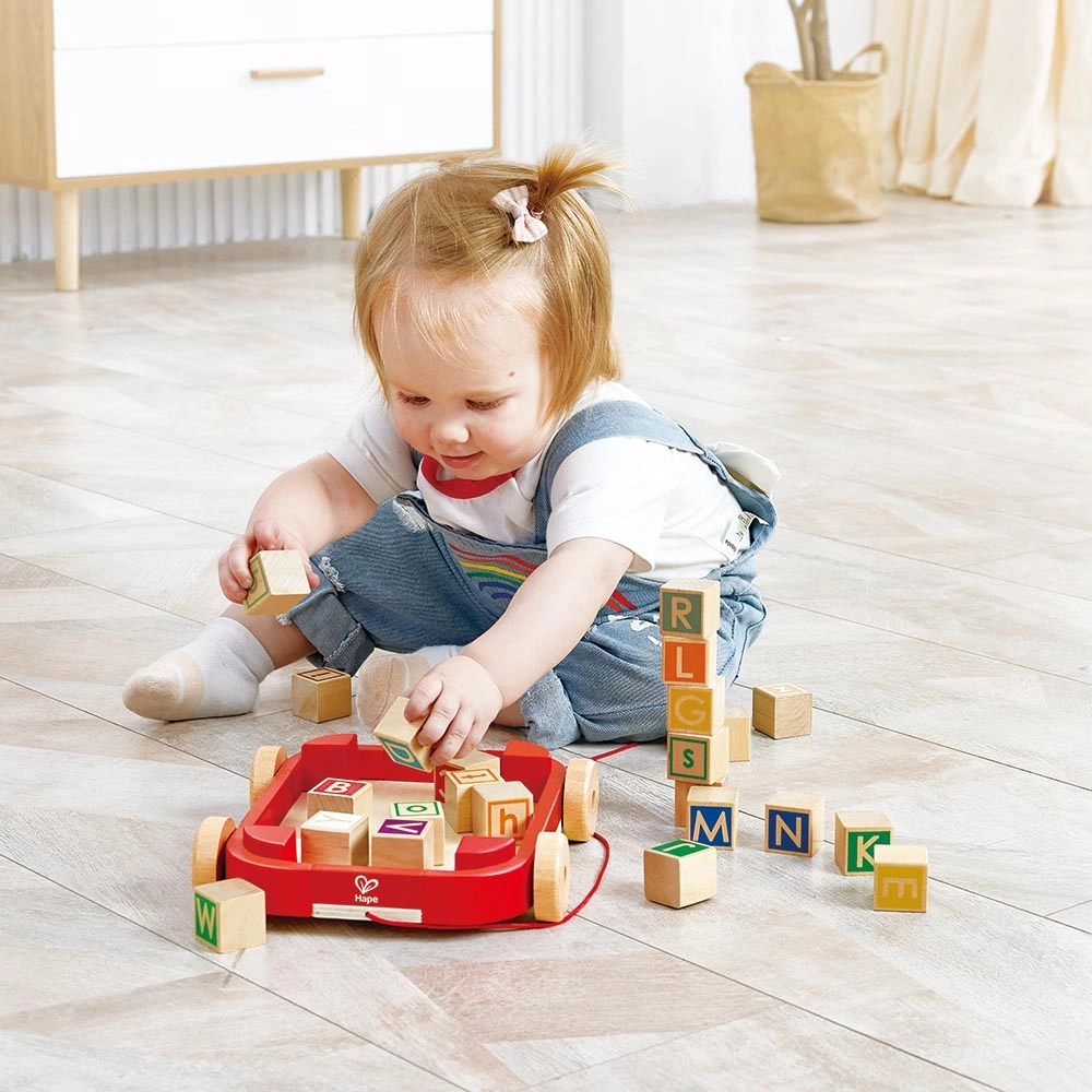 Pull-along Cart With Stacking Blocks - Suitable for 24 month and above