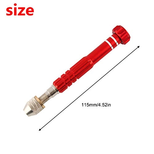 Precision Pin Vise Hand Drill - Manual 3-Jaw Chuck 0.5mm-3mm