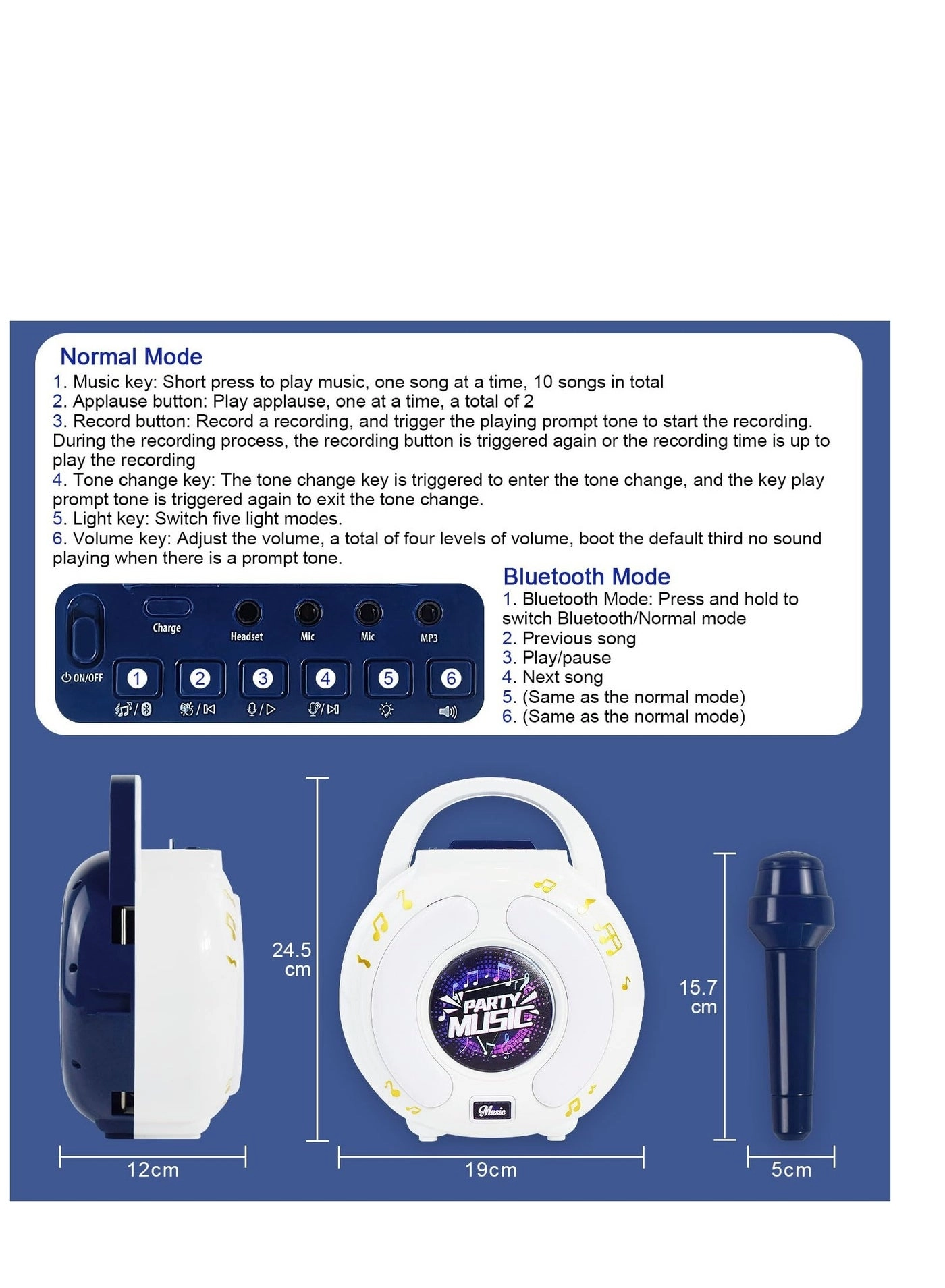 Karaoke Machine - 2 Wireless Mics 10W