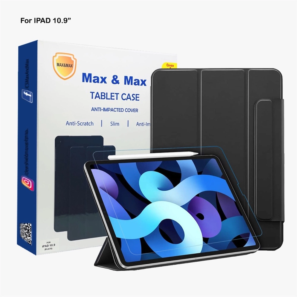 Folio Case with Tempered Glass Screen Protector for iPad Pro 10.9-inch (10th Generation)