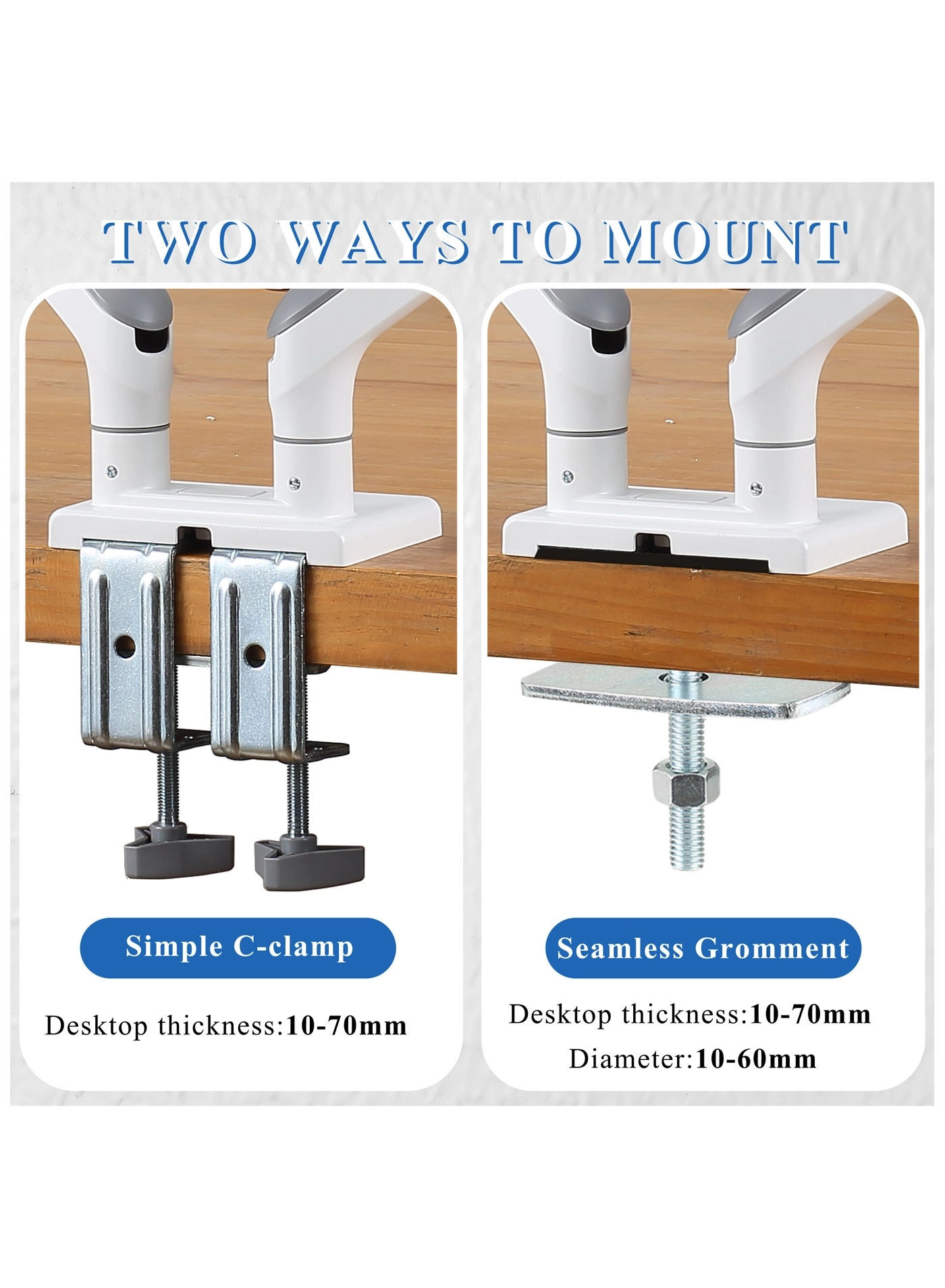Dual Monitor Arm - Dual 17-35" 75mm 100mm