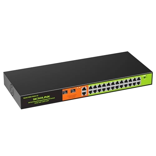 24 port poe switch|gigabit uplink 24-Ports