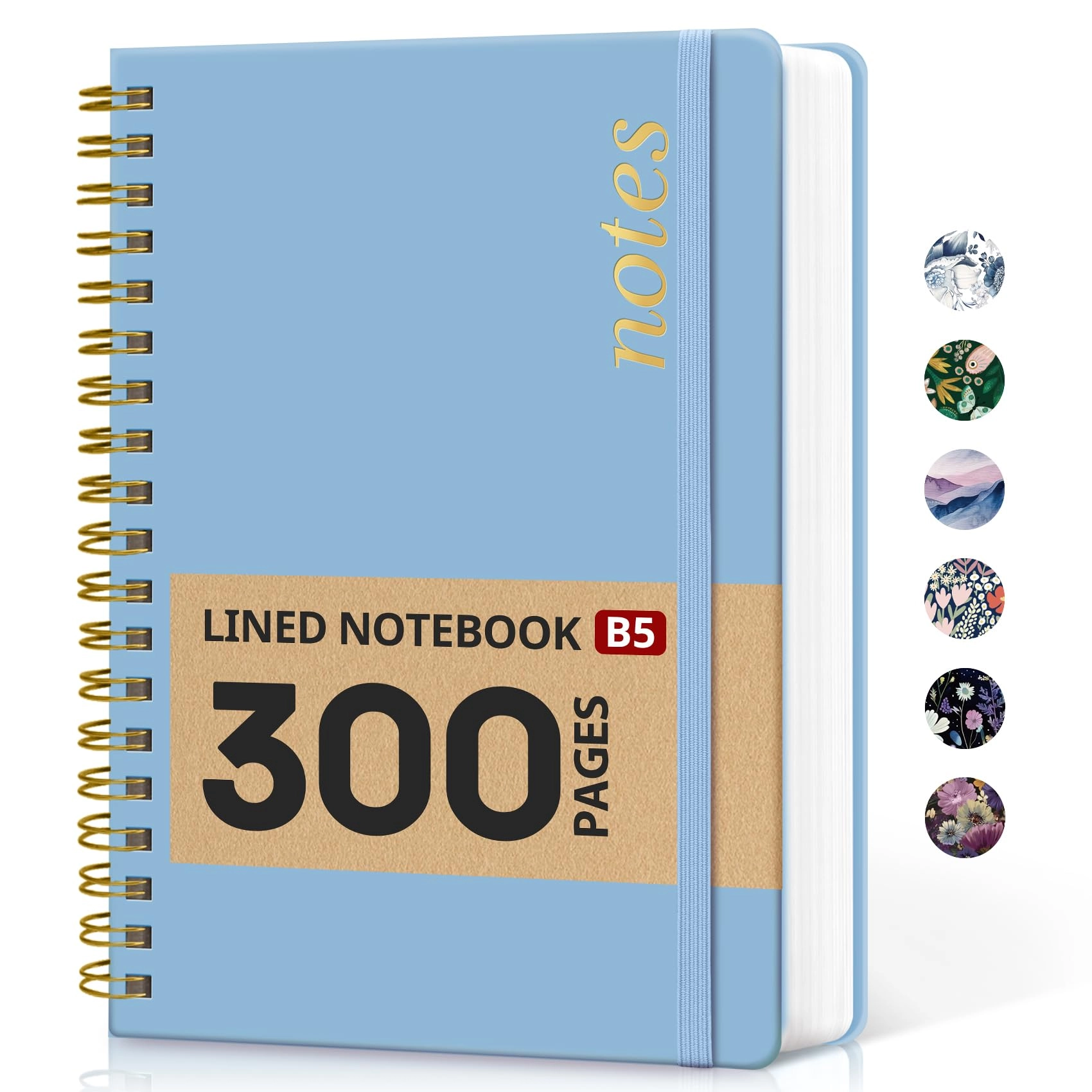 Spiral Notebook B5 Spiral - Lined 300 Pages