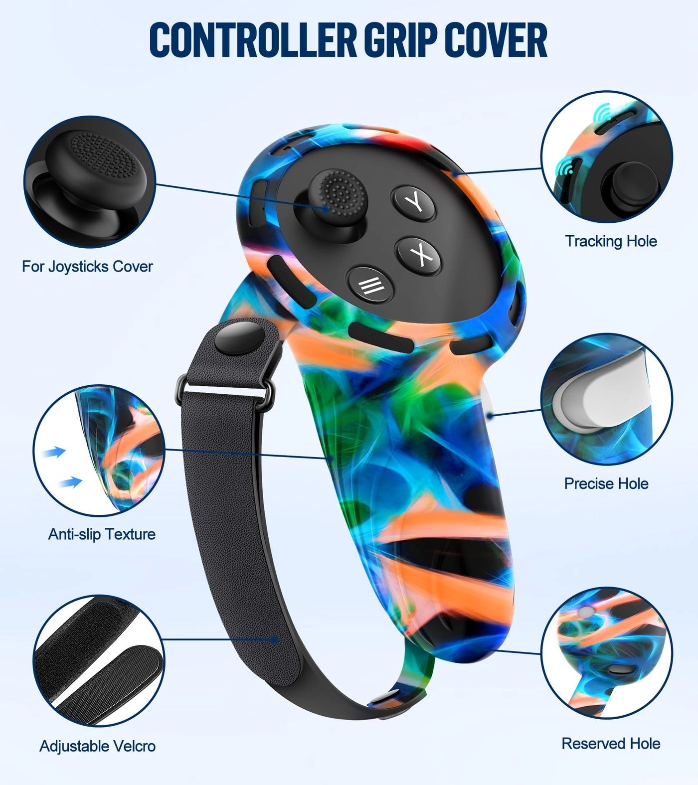 Silicone Cover Set - Compatible with Meta/Oculus Quest 3 Controller Grips