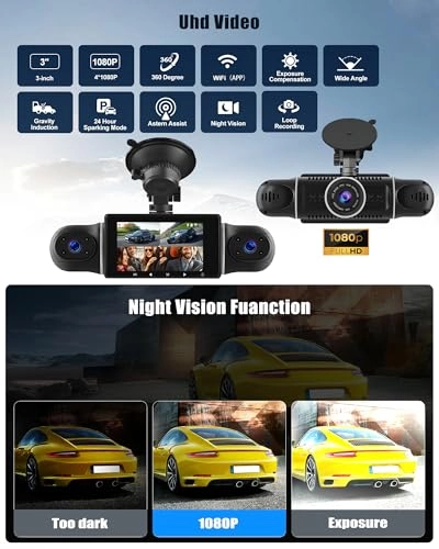 4-Channel Dash Cam - 1080P 30FPS