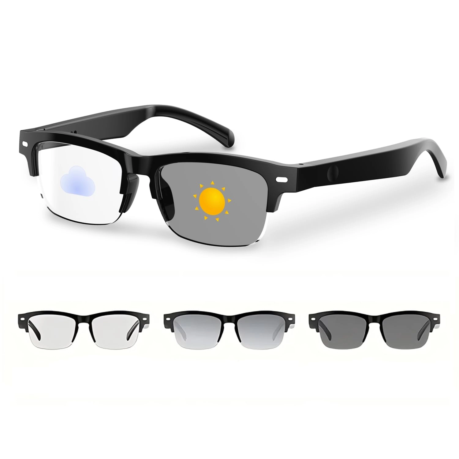 Smart Glasses - Auto-On/Off Bluetooth 5.3 UV400 Protection