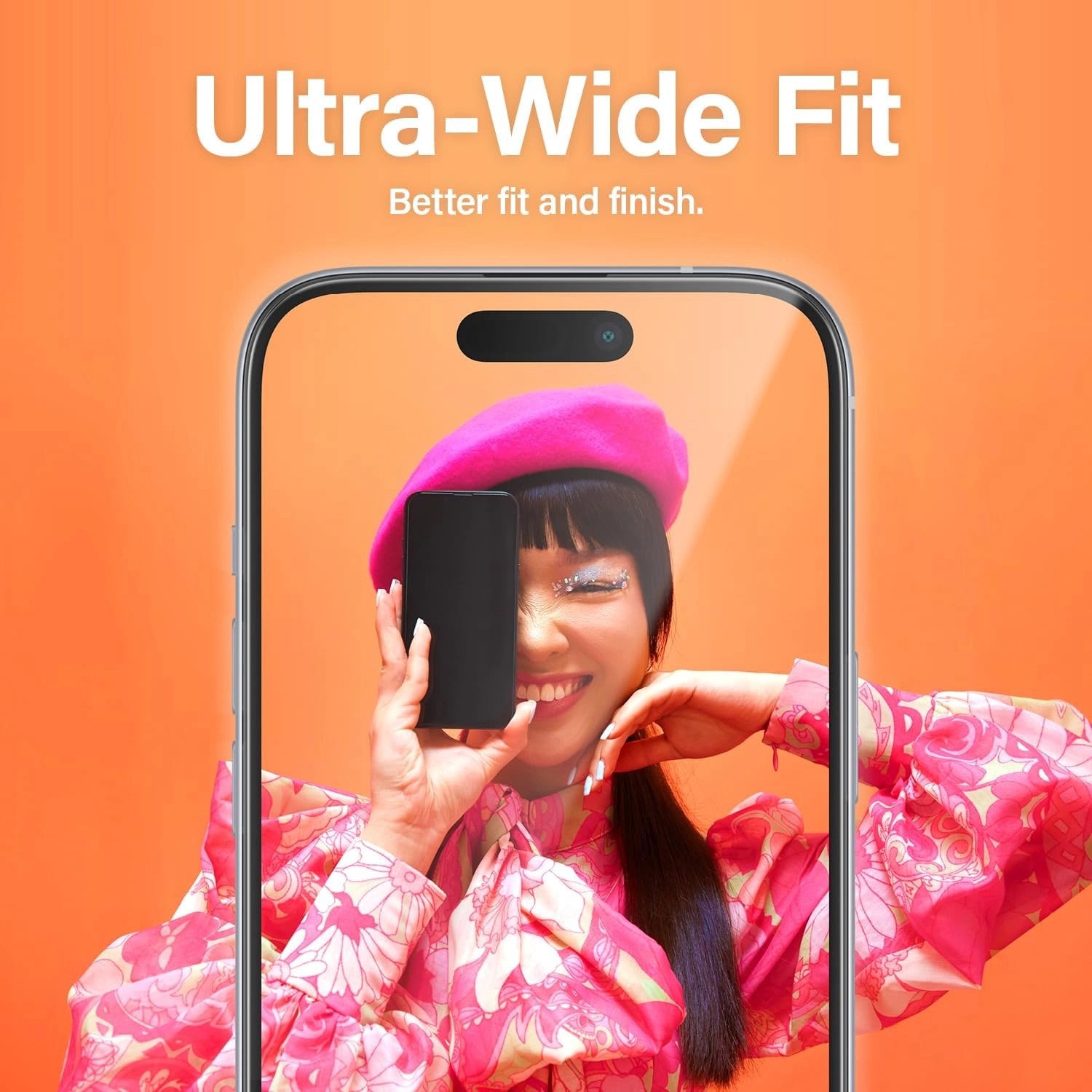 Ultra-Wide Fit Clear Screen Protector for iPhone 15 Pro