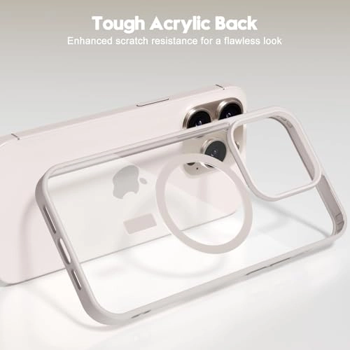 Case for iPhone 16 Pro Max Clear Back Phone Bumper Cover with MagSafe for iPhone 16 Pro Max
