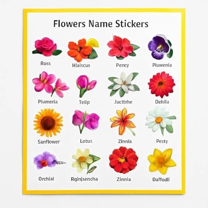 Floral Sticker Book Educational