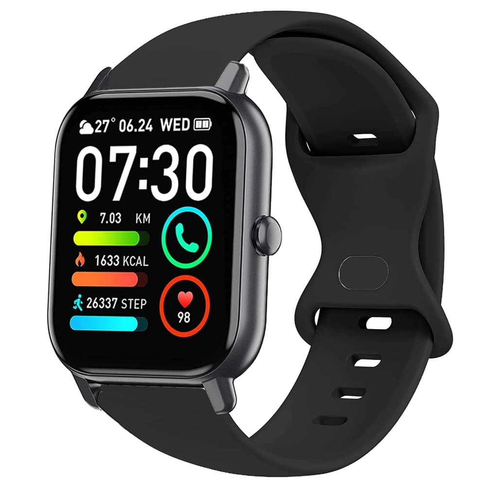 Blueshaweu Sport Band for P66D Smart Watch 1.85 Inch - Silicone Black