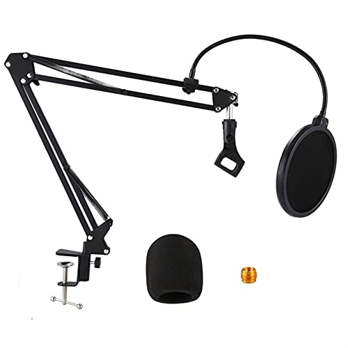 Mic Stand + Mic Clip Holder + Table Mounting Clamp + Pop Filter