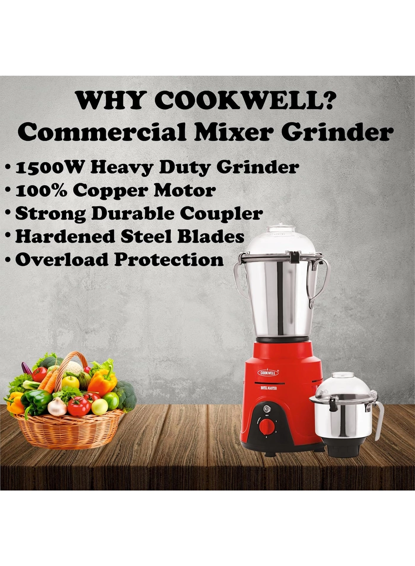Commercial Mixer Grinder - 1500 Watt