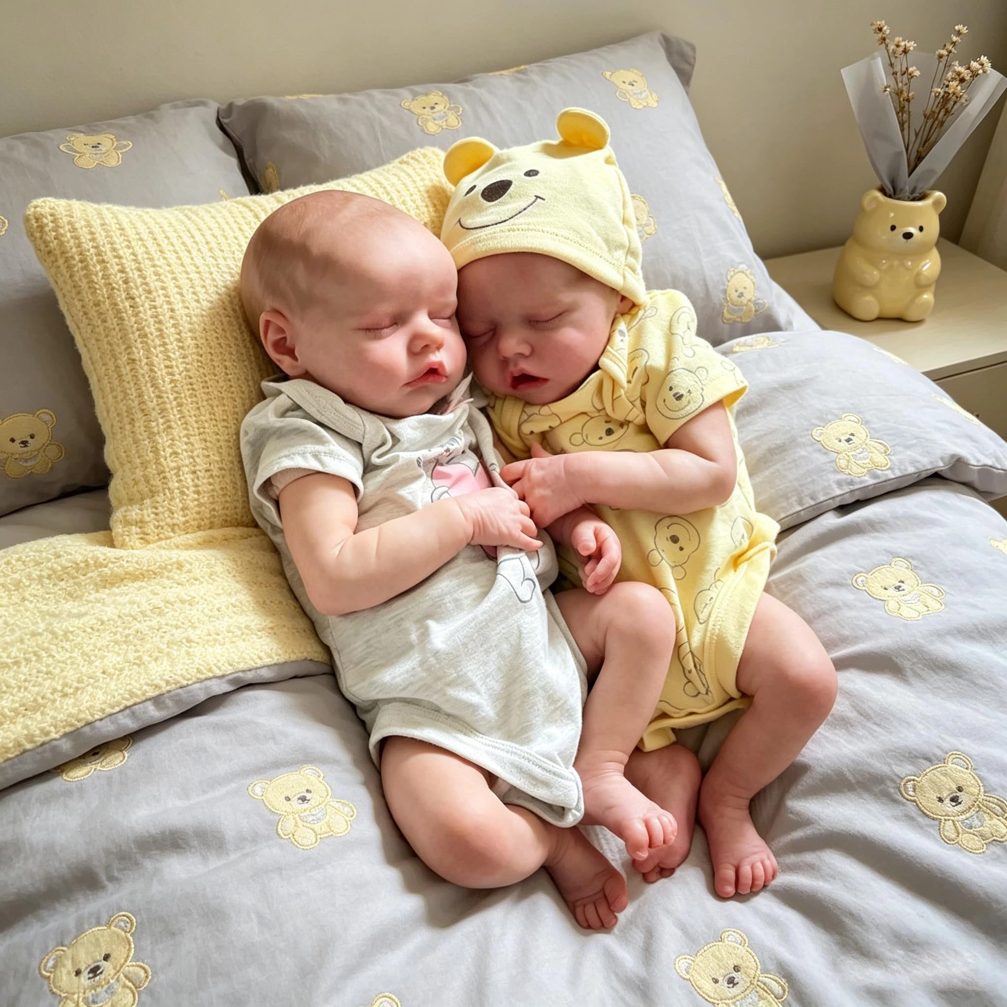 Nanjing Tianzeng Gifts Co.,Ltd Reborn Baby Doll - 18 inch Vinyl Girl and Boy Bundle Ages 3+