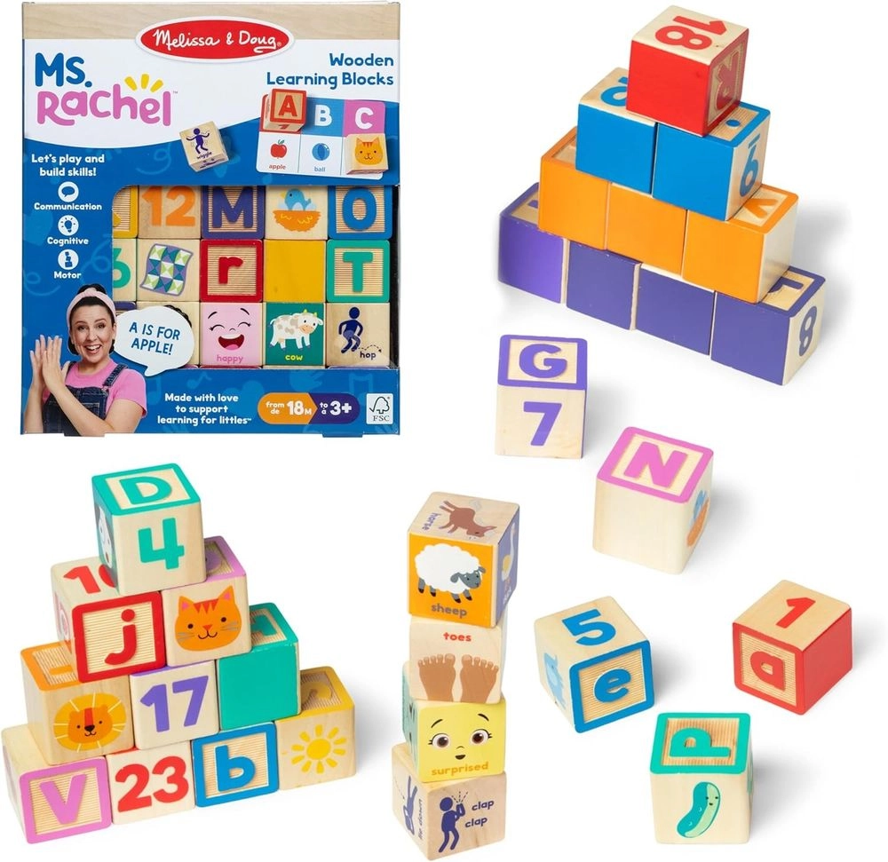 Ms. Rachel Blocks With Activity Cards - 30 pcs