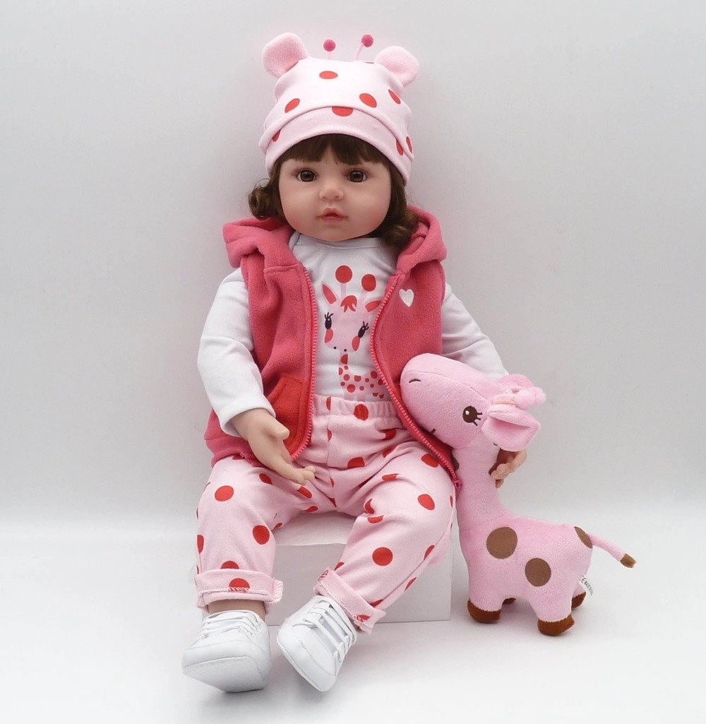 Enjoy with Love Reborn Baby Doll - 47 cm Silicone Brown Eyes
