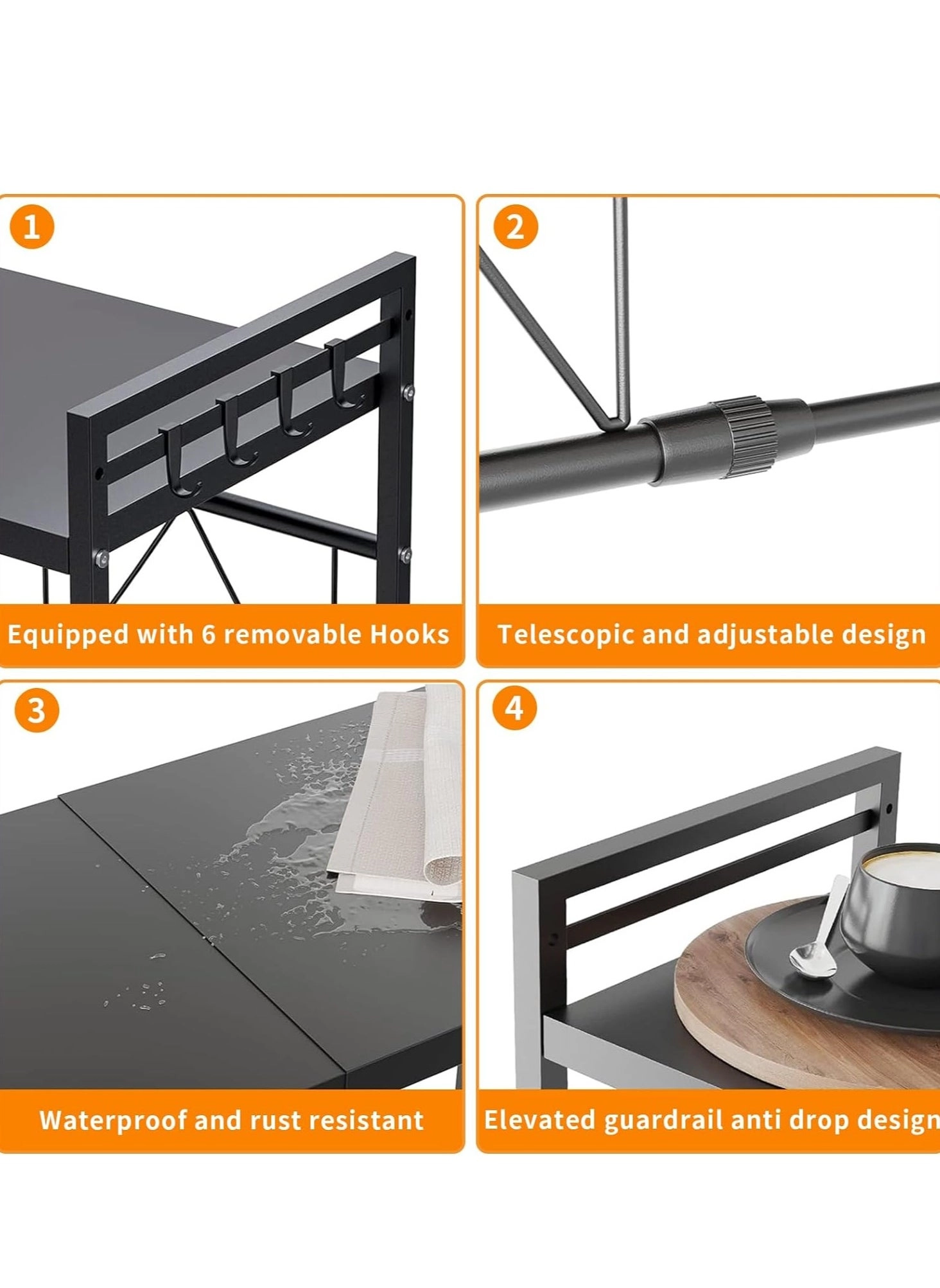 2-Tier Expandable Over the Microwave Oven Rack