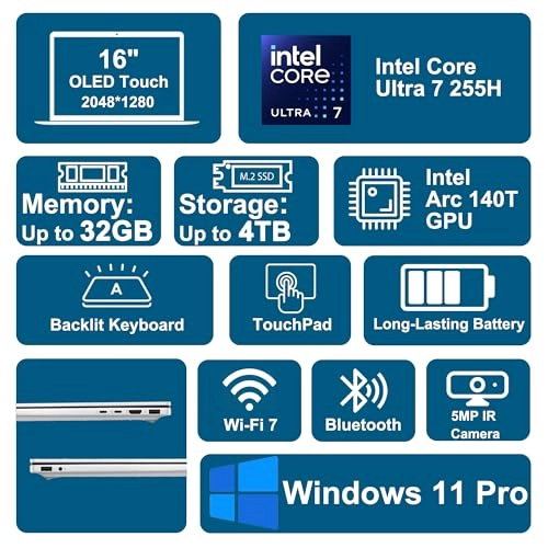 OmniBook 7 16-ay0002ne - 16'' Core Ultra 7 255H 32GB 1TB SSD