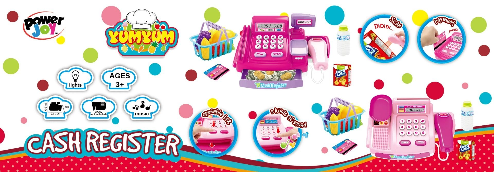 B/O Yumyum Cash Register XS - 1pc (AL-5523)