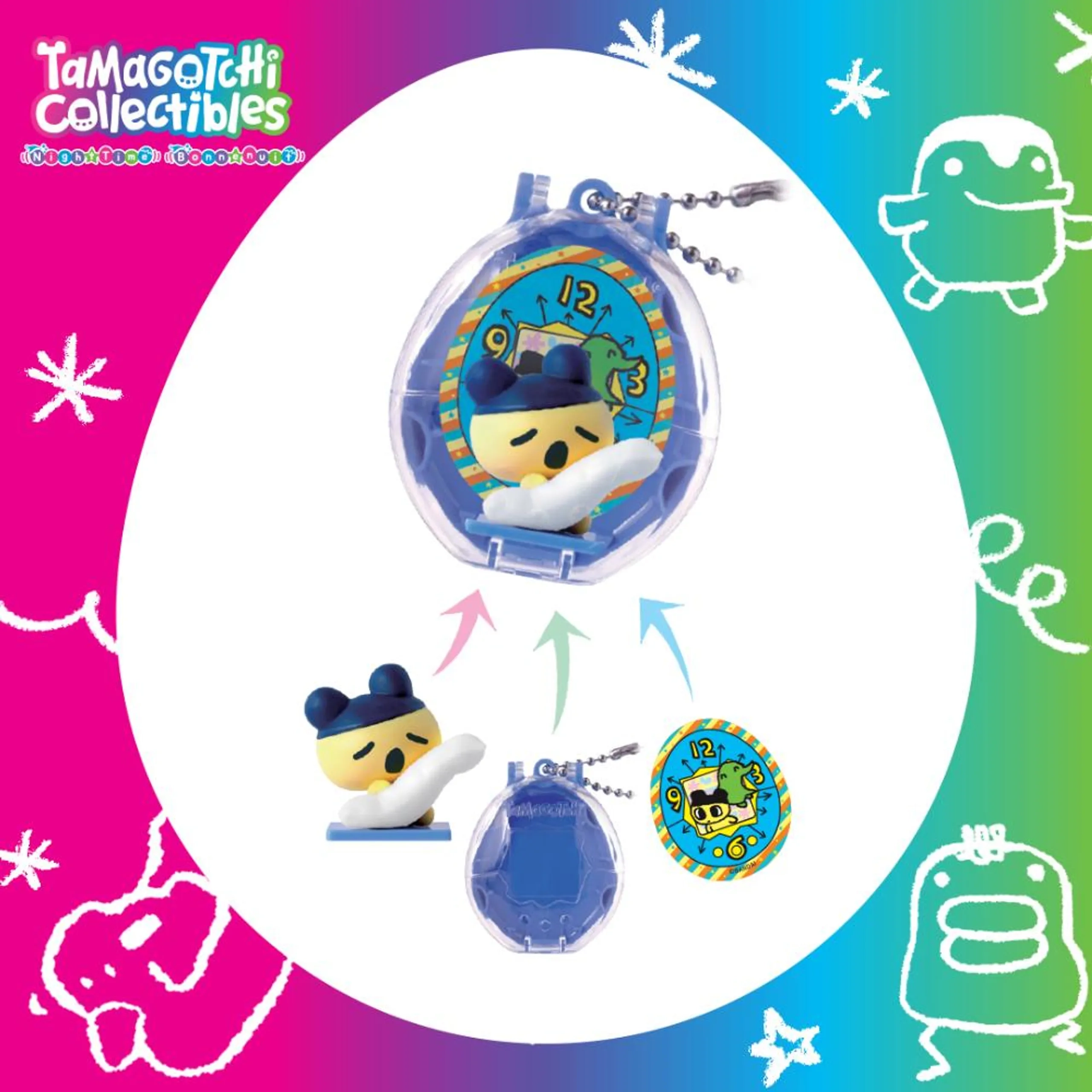 Tamagotchi Original Clip-on Case - Collectible Mini Figure Blind-pack 1pc