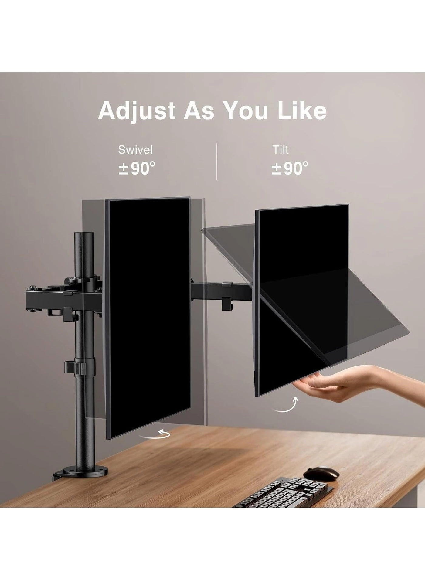 Dual Monitor Stand - 17-32 inch 75x75/100x100mm