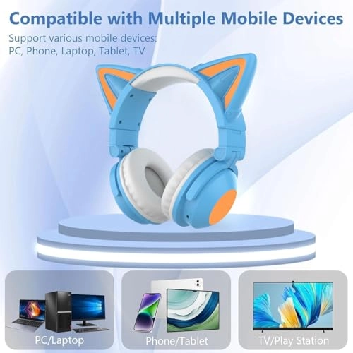 Cat Ear Bluetooth Headphones Wireless Headphone