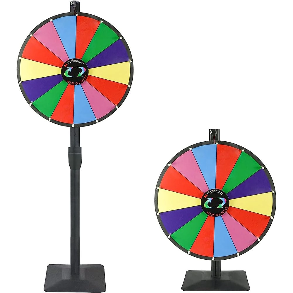BOBVB Prize Wheel - Dual Use 14 Slots Adjustable Height