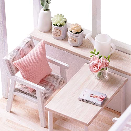 Miniature Loft Dollhouse Kit - 3D Pink Wooden