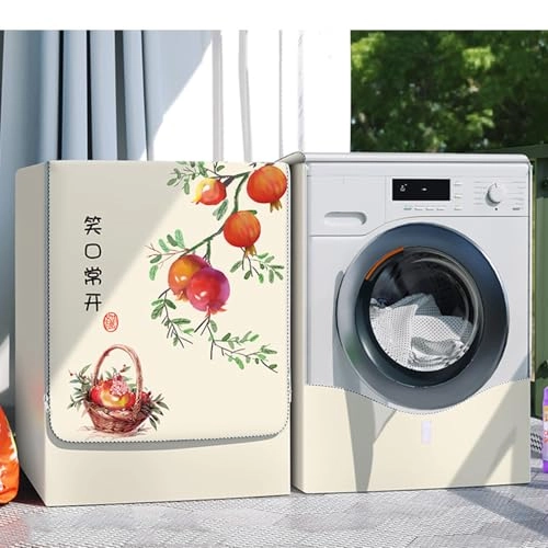 Washing Machine Cover - Beige Flower M (6-6.5kg)