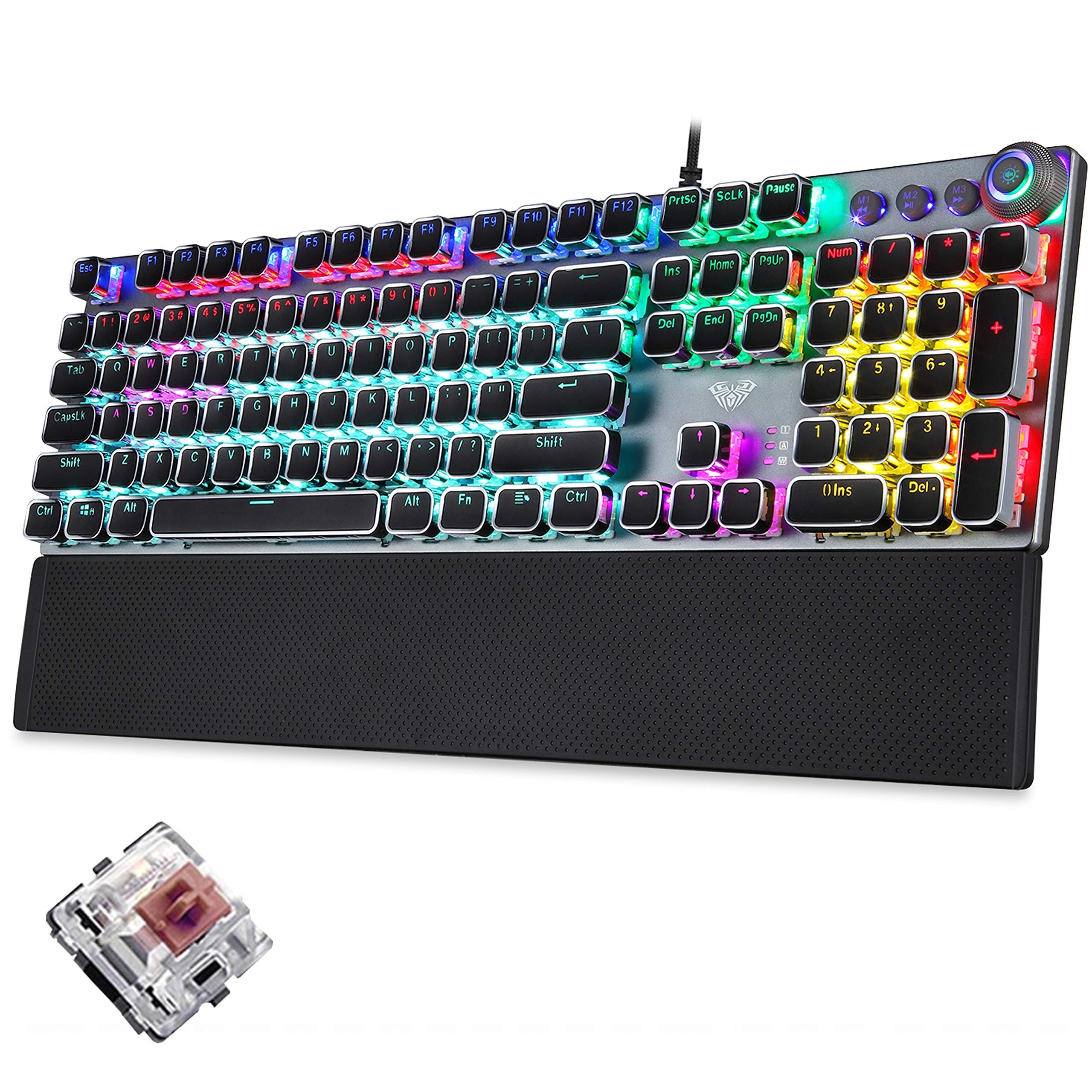 Retro Steampunk Gaming Mechanical Keyboard - Wireless