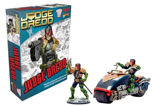Judge Dredd Figure - 28 mm Resin Unpainted + Lawmaster Bike