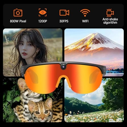 AI Smart Cycling Glasses - Orange HD