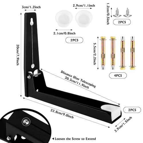 Microwave Wall Mount - 2 x Foldable Extendable