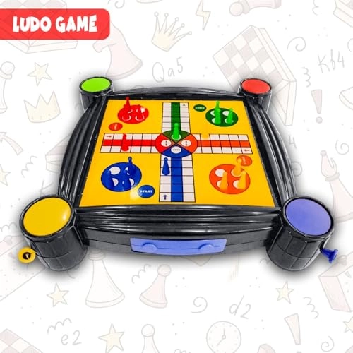 4 in 1 Family Board Games Set - Chess Checkers Ludo