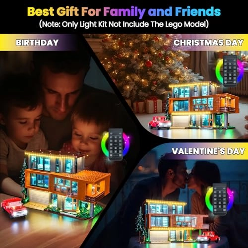 Led Light Kit - Remote Version Yellow Compatible with Lego 21354