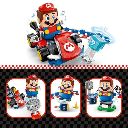 Super Mario LEGO Interactive Mario & Standard Kart (72043) - 3 Figures Toy Race Course