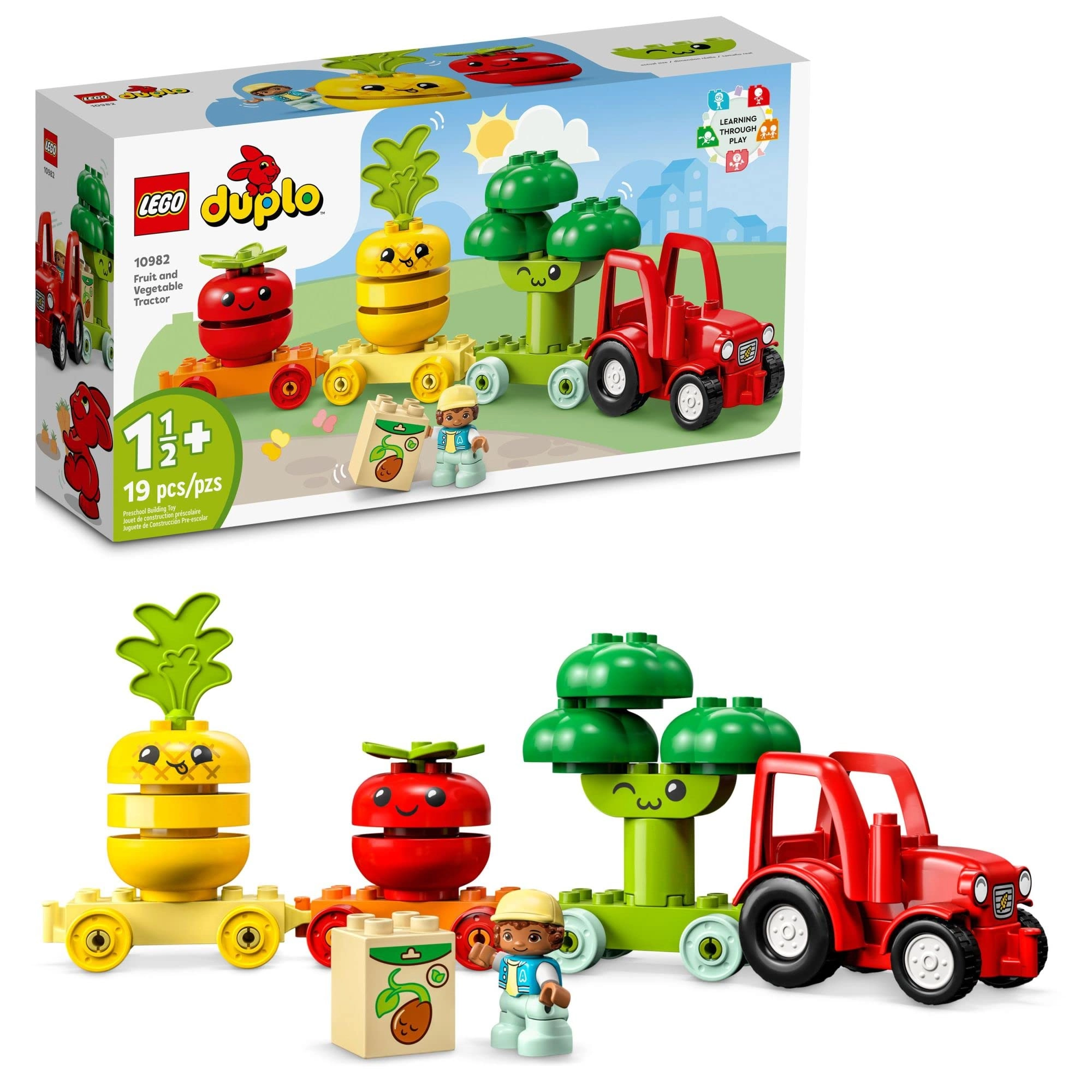 LEGO DUPLO My First Fruit and Vegetable Tractor (10982) - Multicolor 18 months and up
