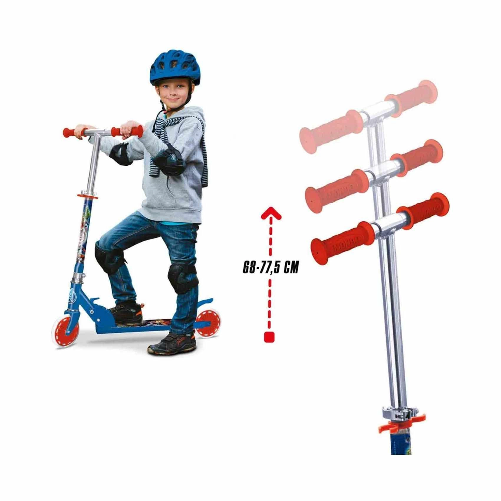 Marvel Avengers Assemble 18009 2-Wheel Kick Scooter – 120mm Foldable Suspension