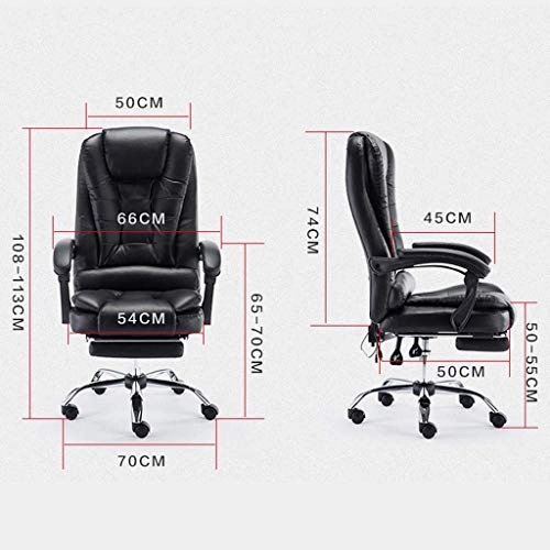 Desk Chair - PU Leather Brown High Back