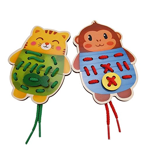 Animal Threading Board - 5 pieces