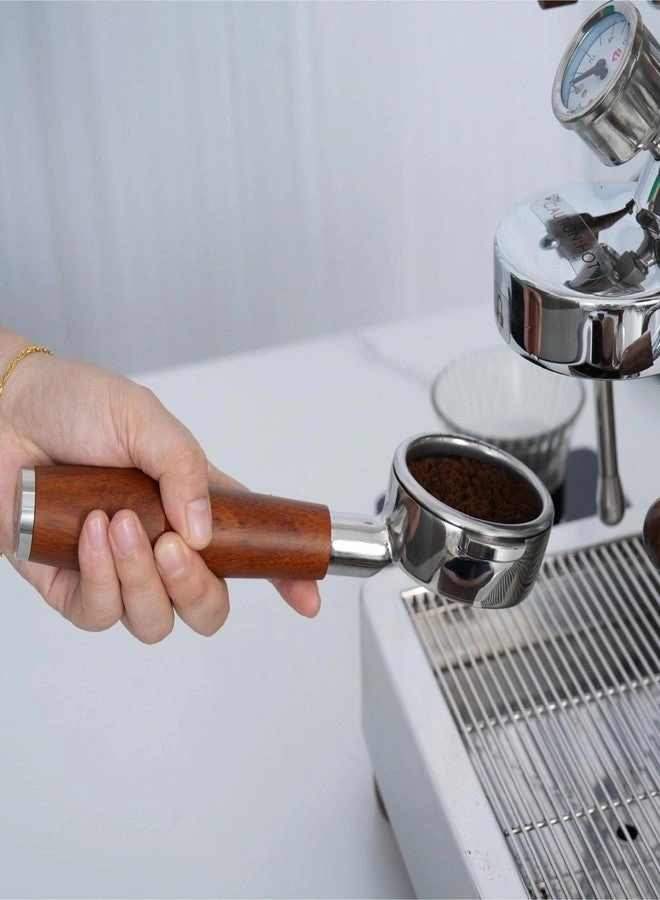 Bottomless Portafilter - 58mm E61 Group Head Walnut