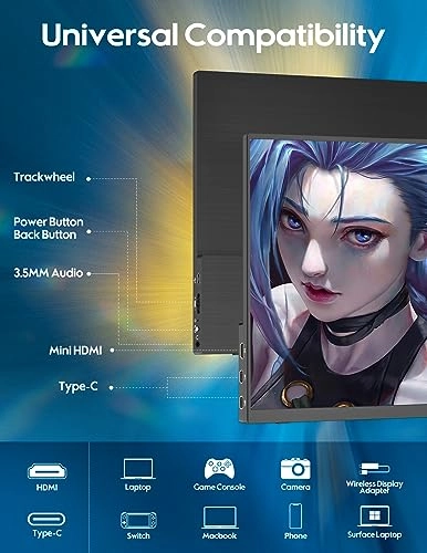 Portable Gaming Monitor - ZSCMALLS [some unique identifier] 14.5 Inches 3840 x 2400 Pixels