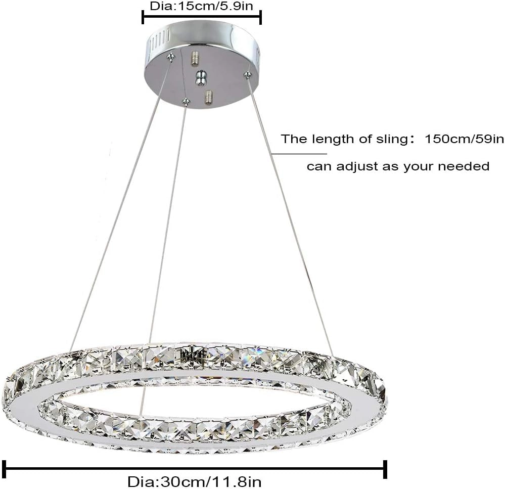 Modern Mini LED Crystal Chandeliers - 6500K Cool White