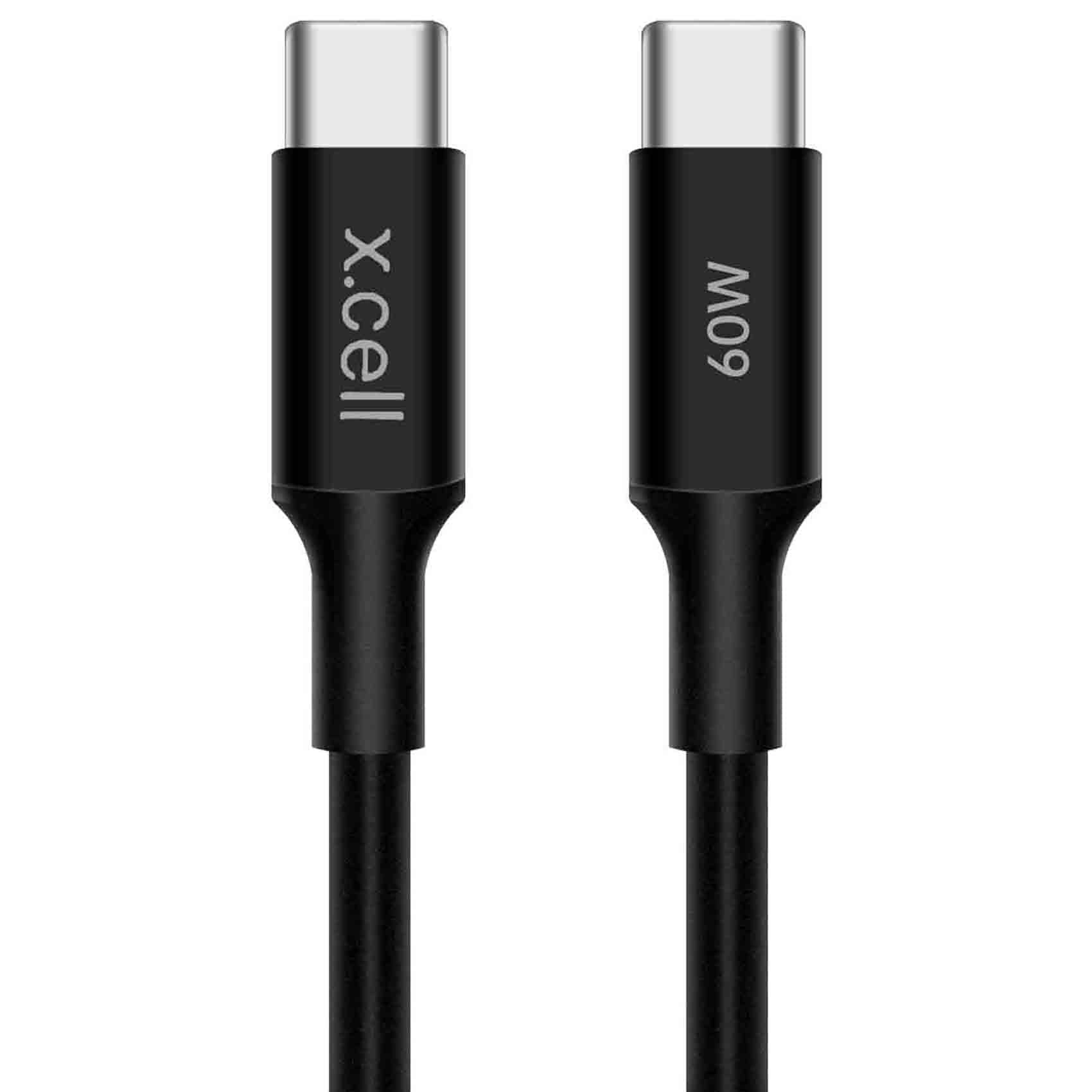 Xcell Fast Charge Cable 60W USB-C to USB-C 1m Braided
