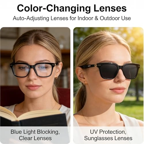 Ai Translation Smart Glasses - 164 Languages Color-Change Lens Bluetooth