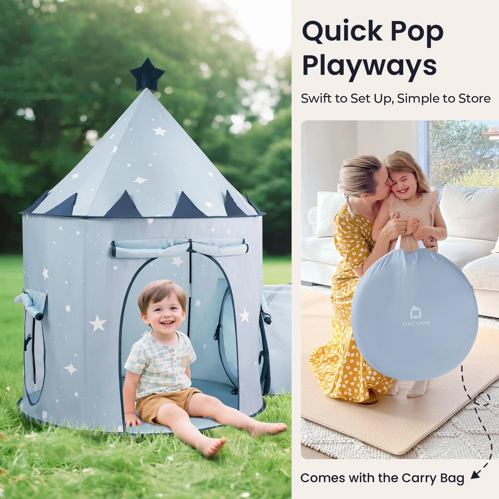 Kids Play Tent - 3-in-1 Khaki